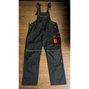 Parkside Bib Overalls Men's BLACK/RED Size 42 Work Cargo Durable Overalls NWT